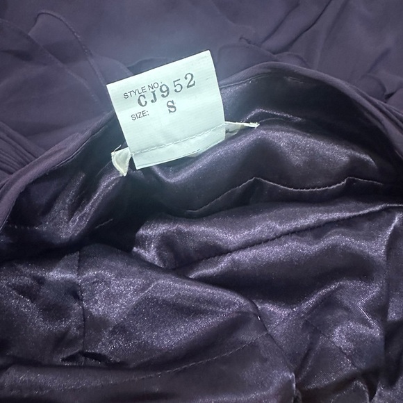 Bicici & Coty purple Formal Strapless Dress-Small ruched ruffle - Picture 8 of 8